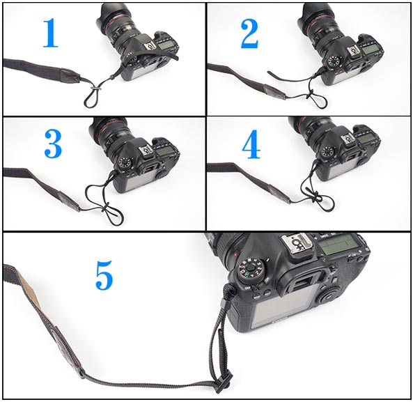camera straps installation steps