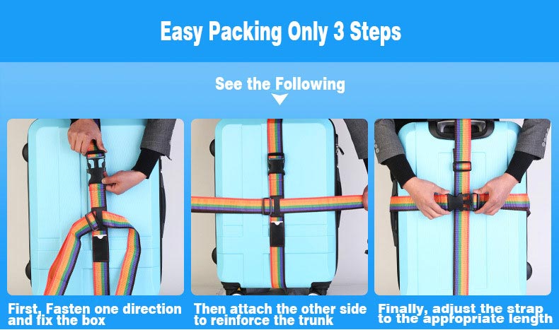 how to attach luggage strap